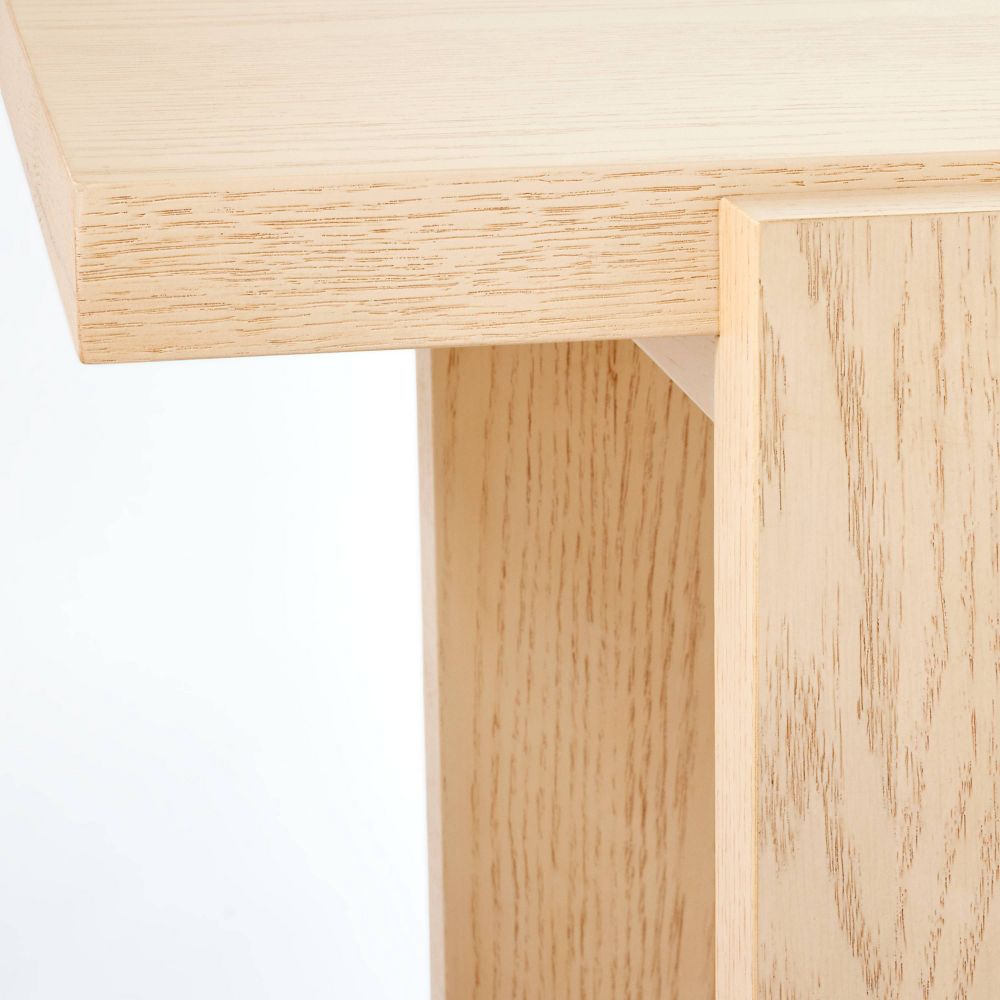 Bleached Oak Console Table Natural Wood - Threshold™ designed with Studio McGee