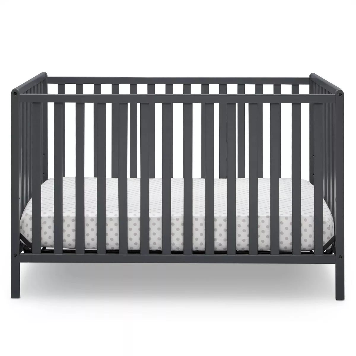 Delta Children Heartland 4-in-1 Convertible Crib - Greenguard Gold Certified (Color Charcoal Gray)