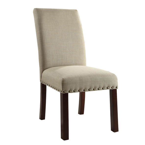 Michele Parsons Light Tan Upholstered Dining Chairs with Nailhead Trim (Set of 2)