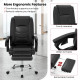 Massage Adjustable Executive Chair with Armrests and Retractable Footrest