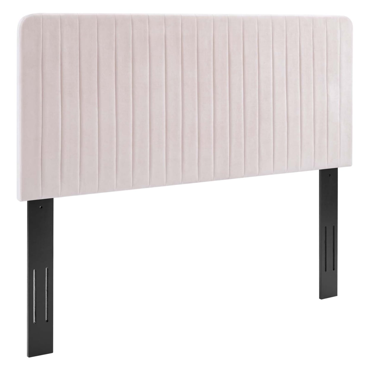 Milenna Channel Tufted Performance Velvet Twin Headboard Pink