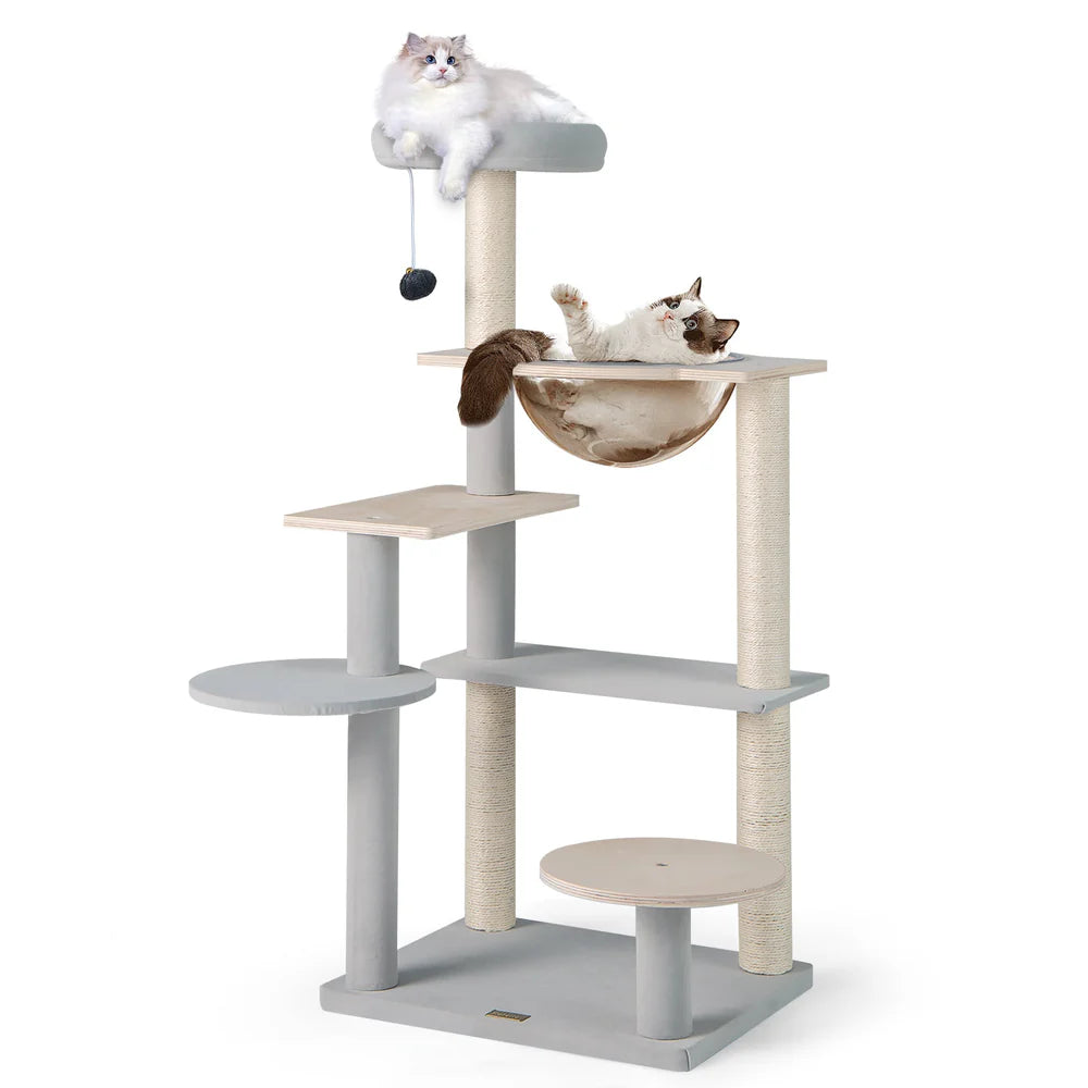 Modern Cat Tree, 113 cm Multi-level Cat Tower
