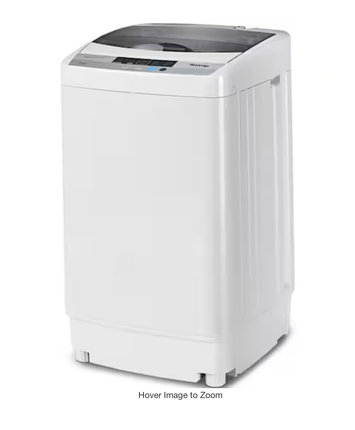 Costway 19 in. W 1.34 cu. ft. Smart Portable Top Load Washing Machine Spin Compact Washer in Grey