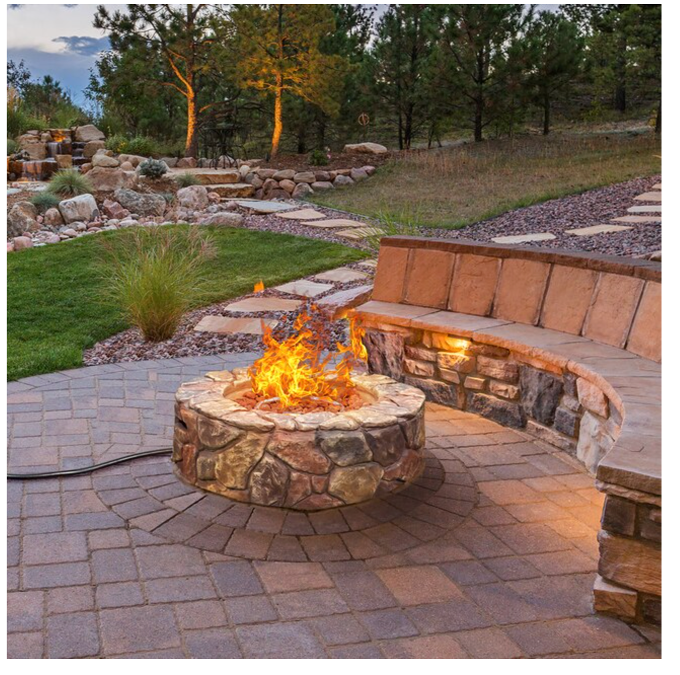 Goplus 28-in W Brown Steel Wood-Burning Fire Pit Item #5415426 | Model #OP3610CF