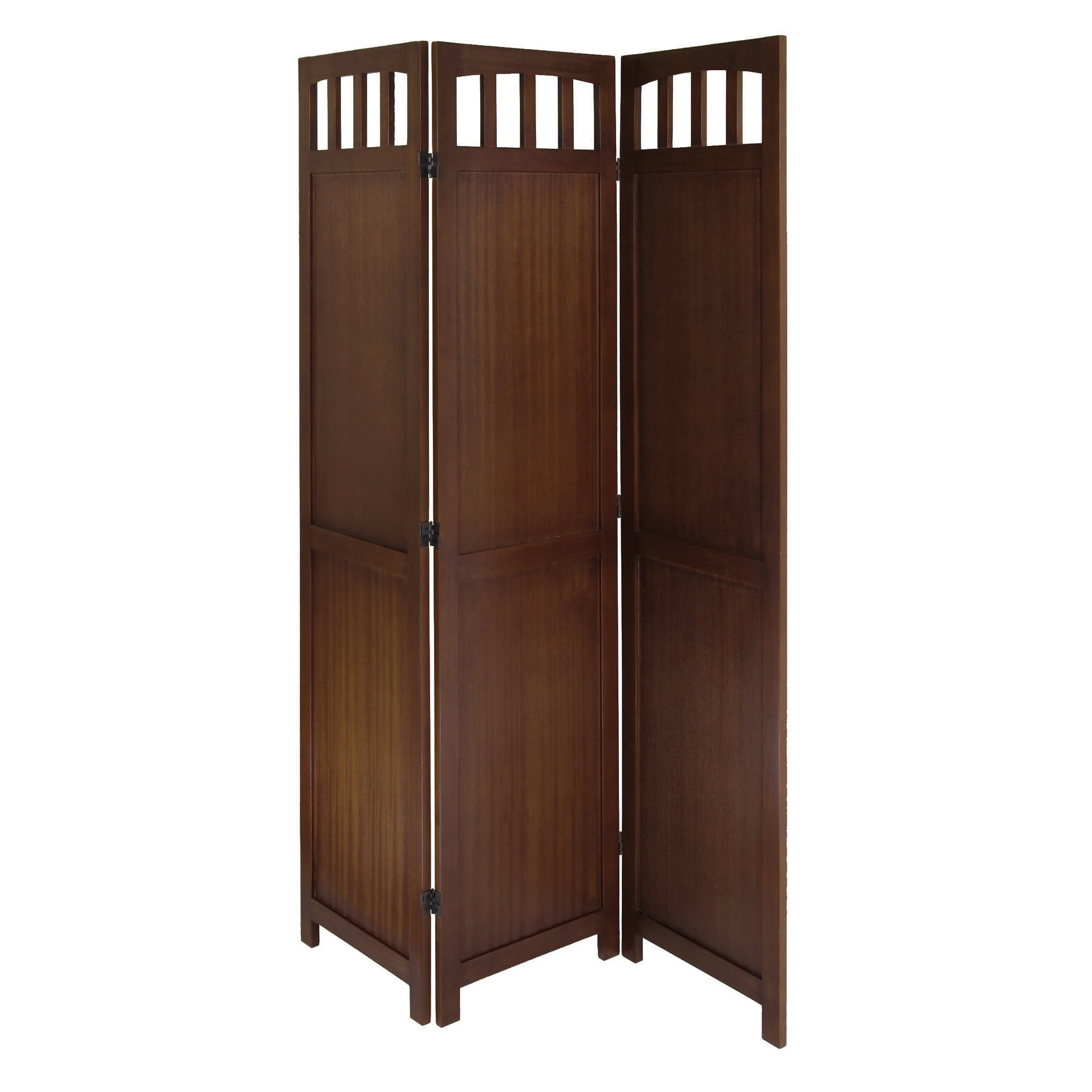 Winsome Wood William 3-Panel Folding Room Divider, Walnut Finish