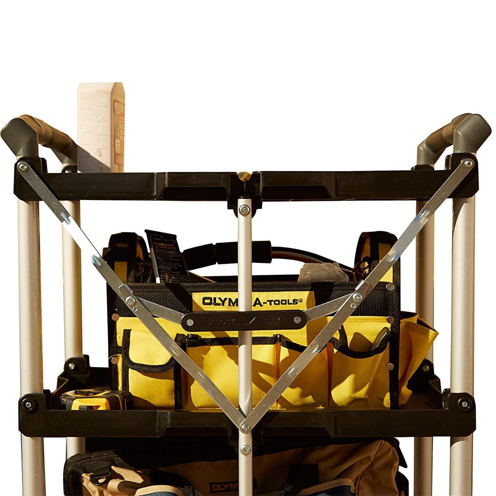 Olympia Tools 85-188 Pack N Roll 3 Tier Collapsible Rolling Service Cart (Size:9.84" x 17.72" x 42.13")