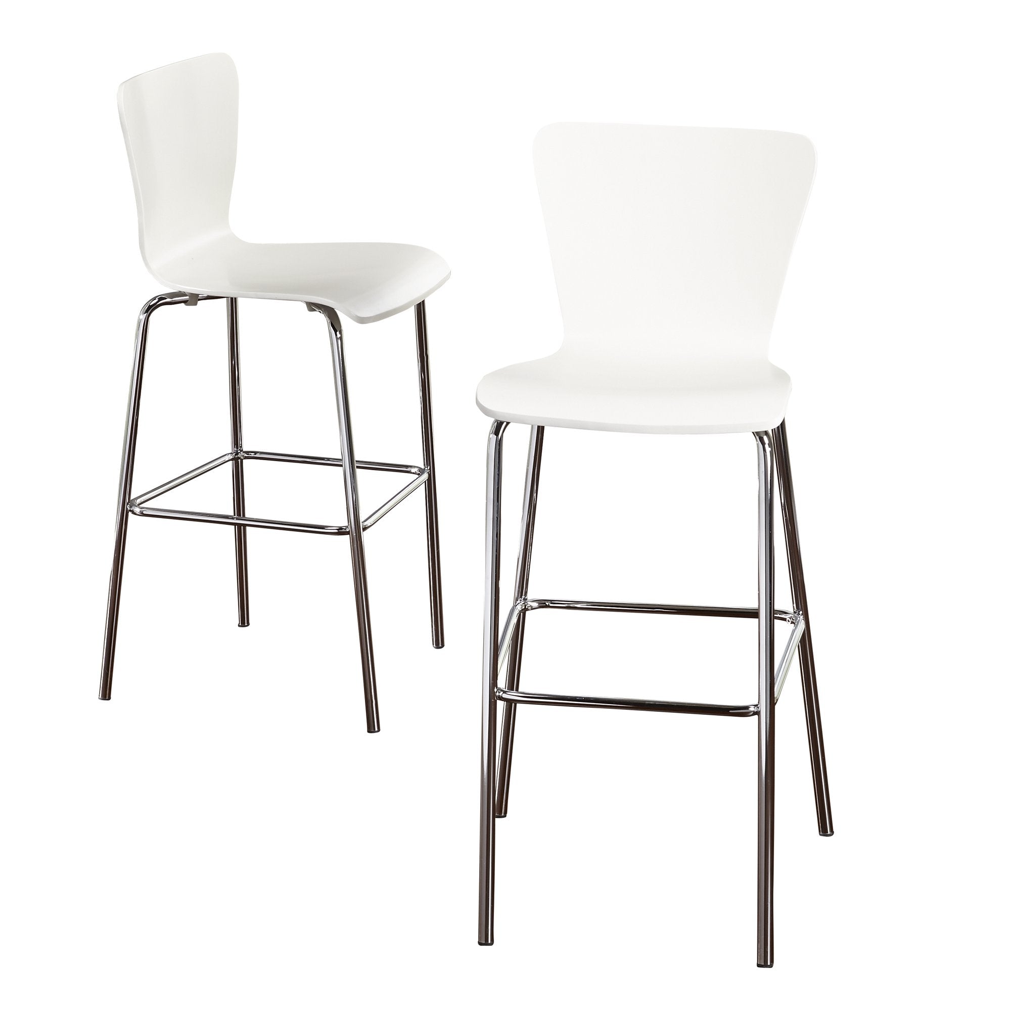 Simple Living 30-inch Pisa Bentwood and Chrome Stools (Set of 2)