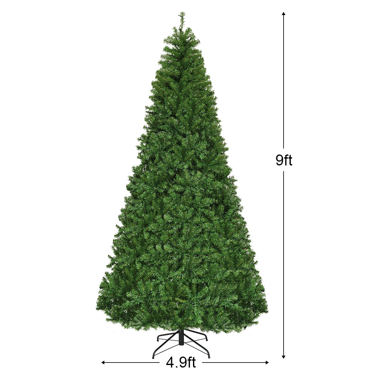 9Ft Pre-Lit Artificial Christmas Tree Hinged 1000 LED Lights