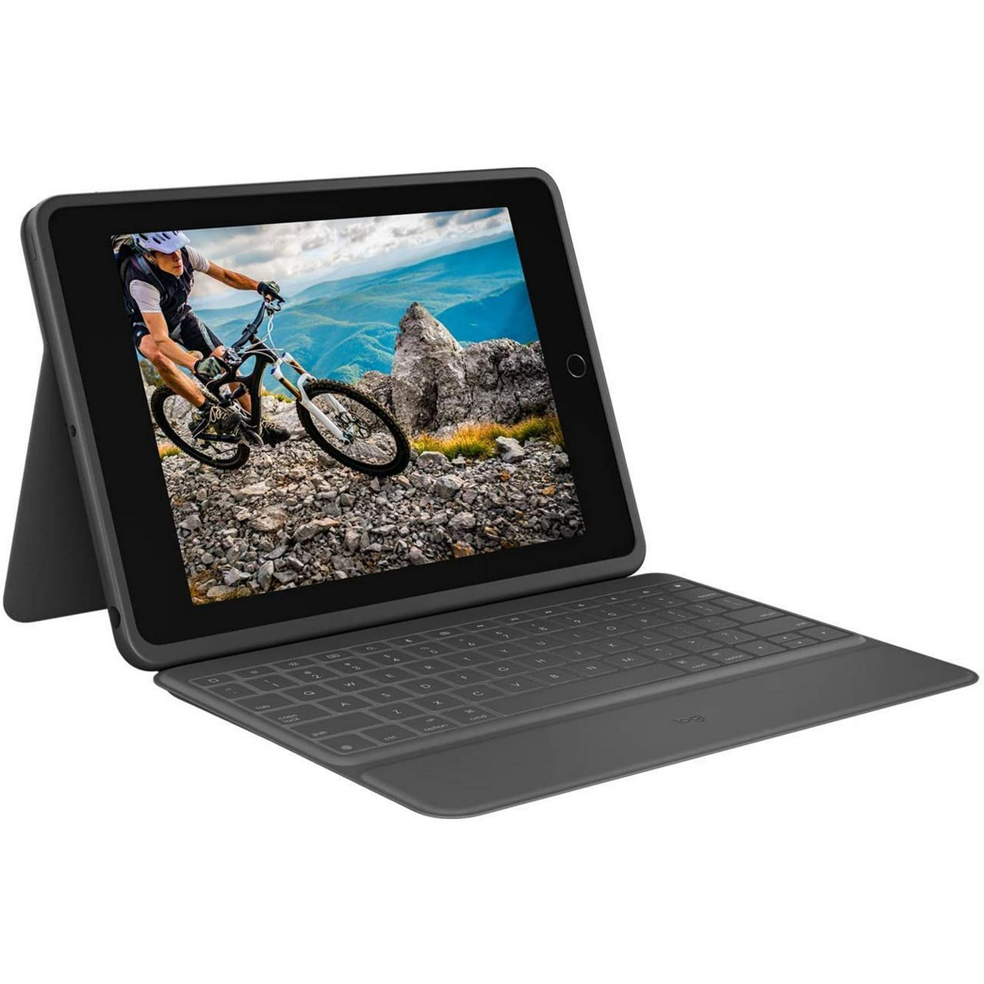 Logitech Rugged Folio - iPad (7th, 8th & 9th generation) Protective Keyboard Case with Smart Connector and Durable Spill-Proof Keyboard Black 7.4" x 0.9" x 10.2"