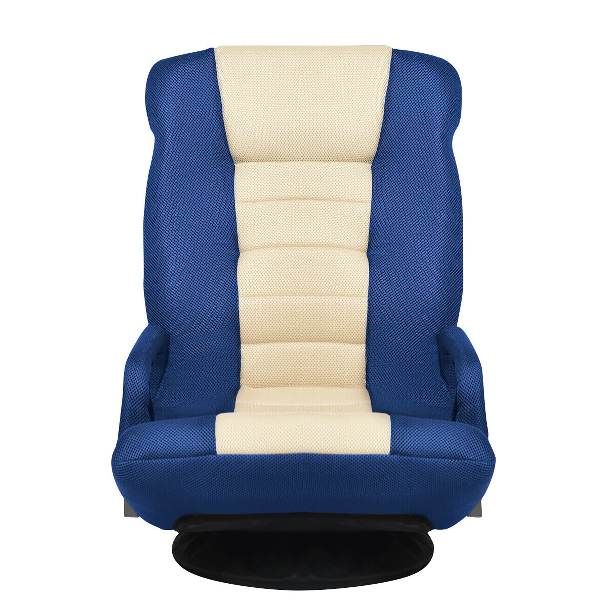 360-Degree Swivel Gaming Floor Chair with Foldable Adjustable Backrest Blue