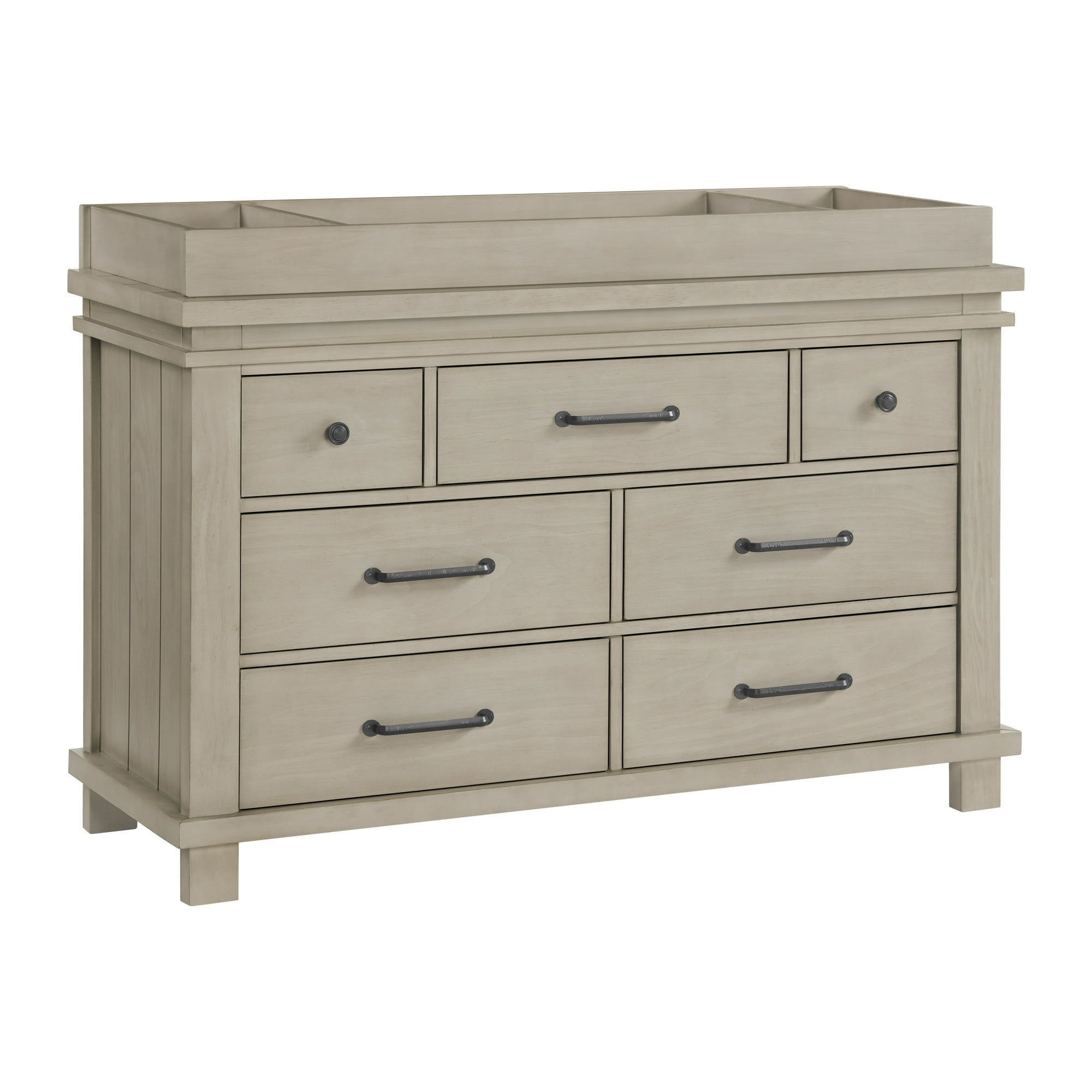 Soho Baby 43065930 Hampton Premium Changing Topper for 7-Drawer Dresser, Smooth Stone Wash Finish