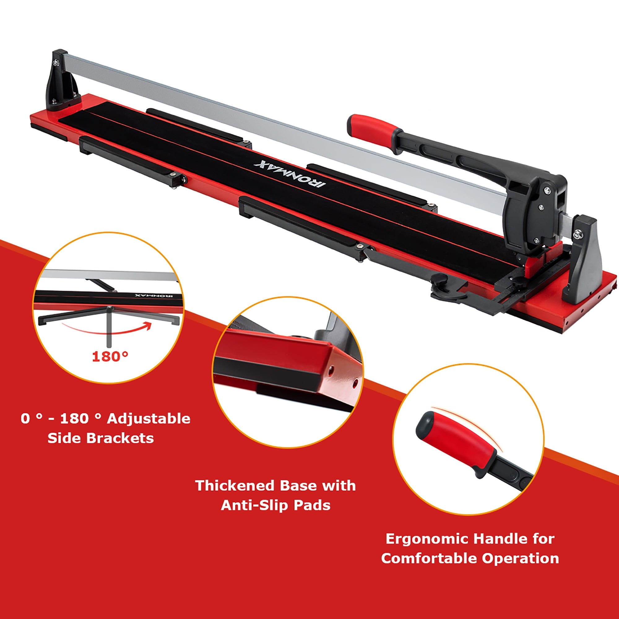 IronMax 48'' Manual Tile Cutter Porcelain Cutter Machine Tungsten Carbide Cutting Wheel (Without box)