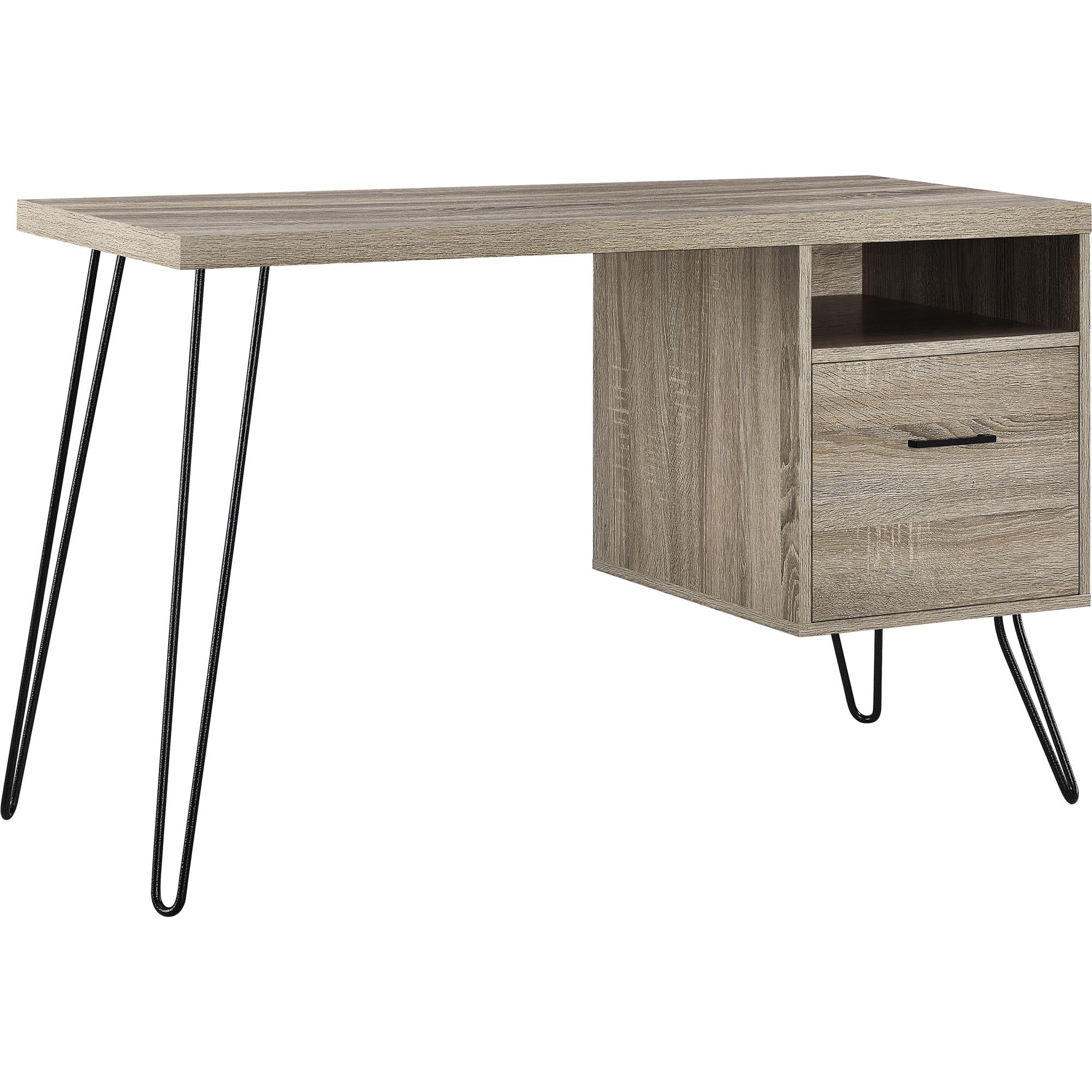 Ameriwood Home Landon Computer Desk, Distressed Gray Oak