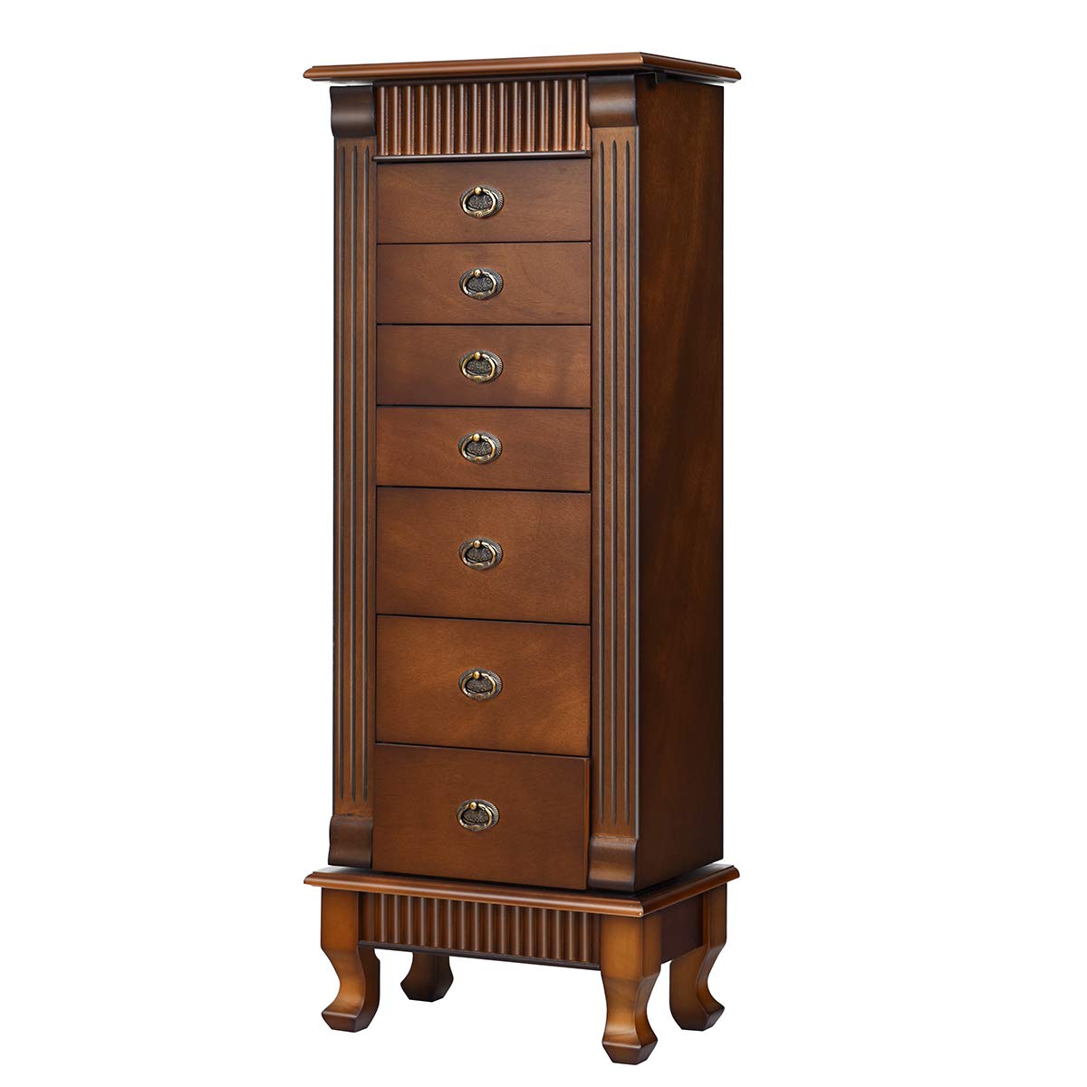 Standing Jewelry Armoire Cabinet Storage Chest