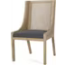 Luminescent Dining Chair with Gorgeous Backrest and Sloped Arms Set of 2 In Charcoal