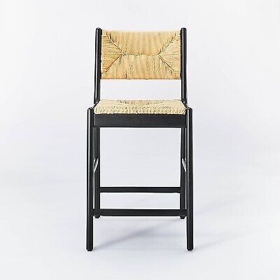 Sunnyvale Woven Counter Height Barstool Black - Threshold™ Designed with Studio McGee