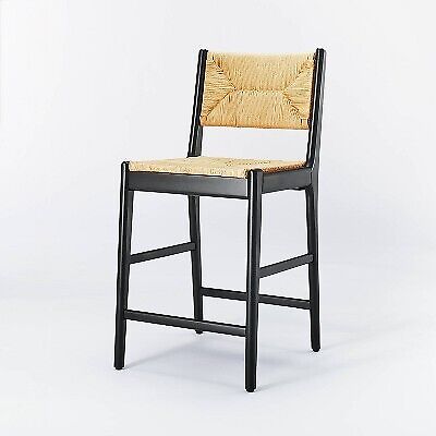 Sunnyvale Woven Counter Height Barstool Black - Threshold™ Designed with Studio McGee