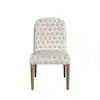 Rounded Back Sage Paisley Medallion Upholstered Dining Chair (Single)